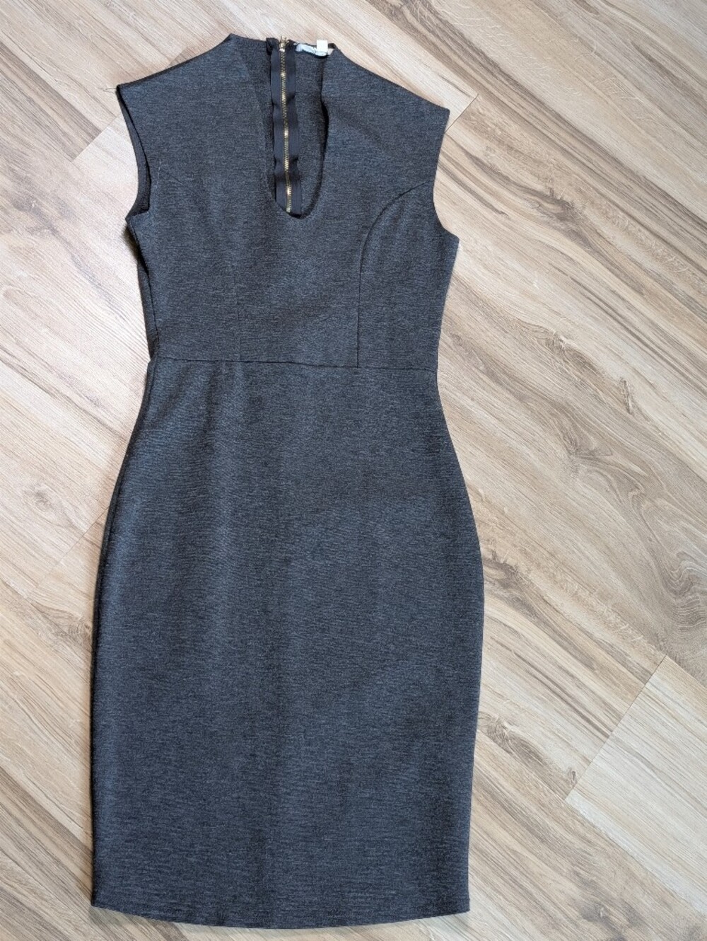 Rolla Coster Women's Sleeveless Bodycon Dress Career Formal Size M Charcoal Gray
